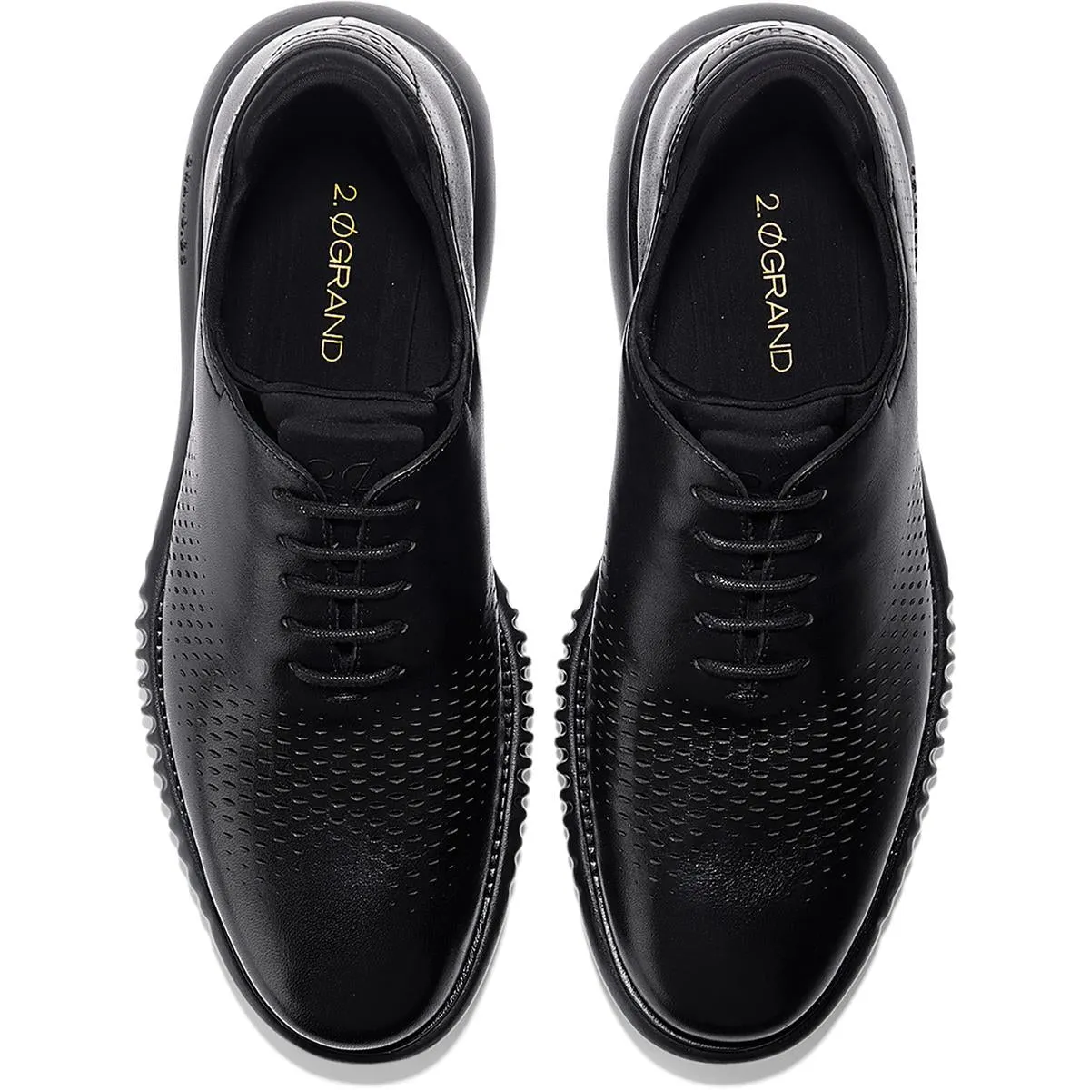 2 Zerogrand Mens Faux Leather Lace Up Oxfords