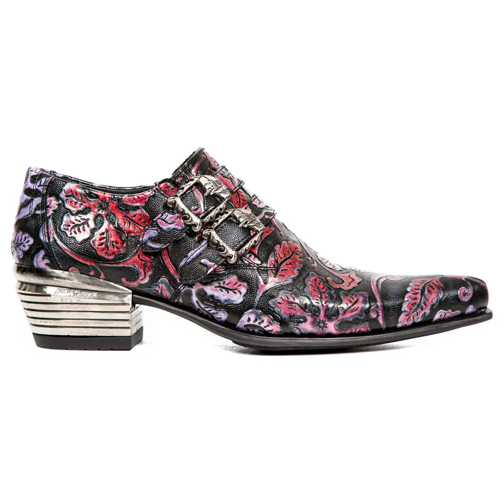 7960-s6 Embossed Steel Buckle Shoes