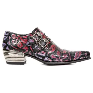 7960-s6 Embossed Steel Buckle Shoes