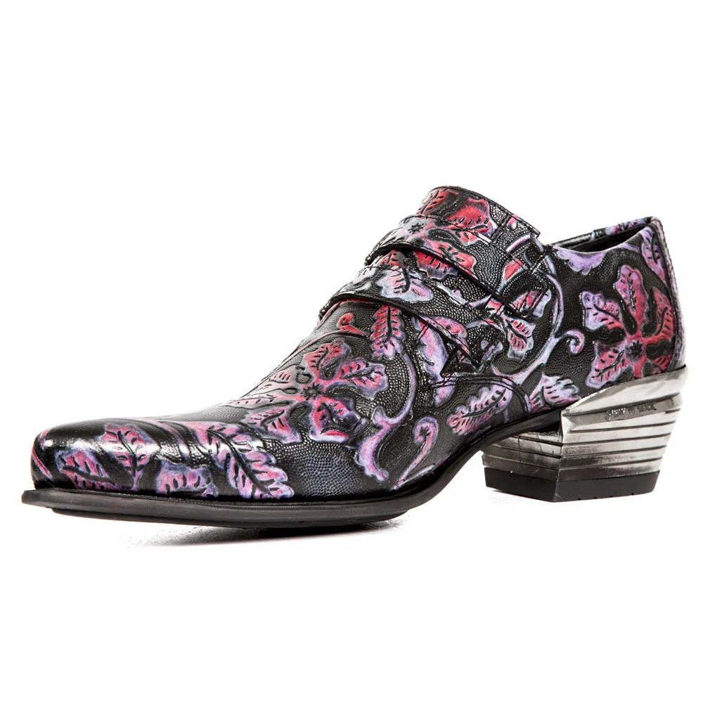 7960-s6 Embossed Steel Buckle Shoes