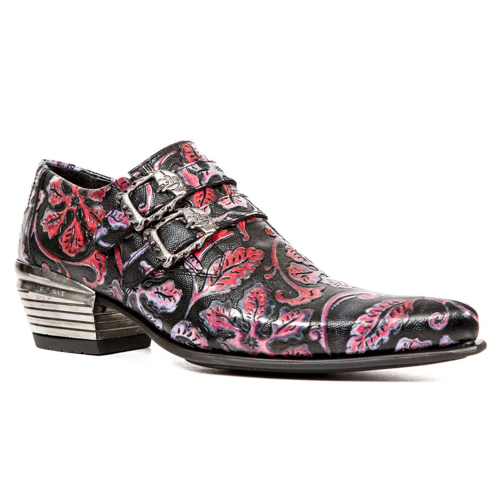 7960-s6 Embossed Steel Buckle Shoes