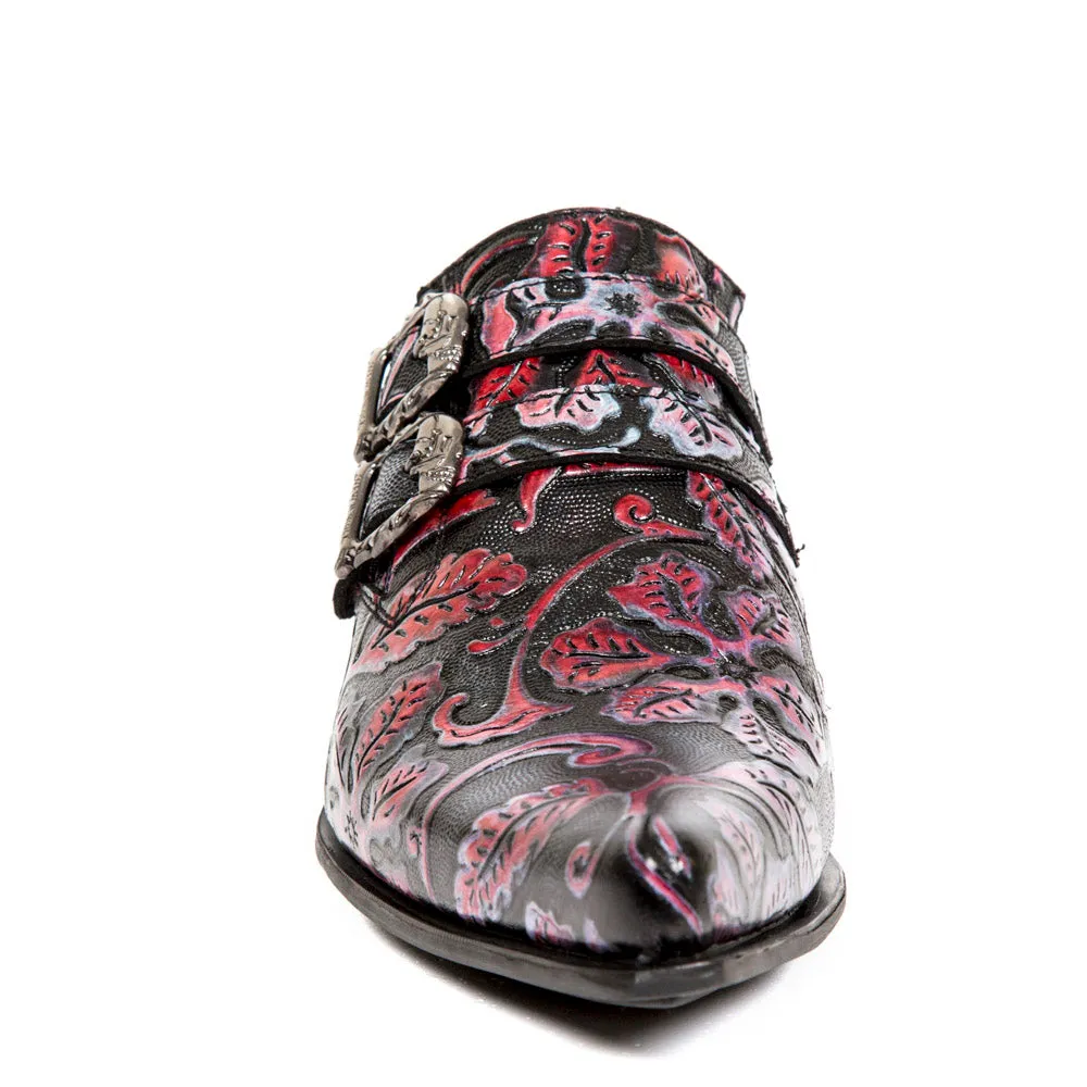 7960-s6 Embossed Steel Buckle Shoes
