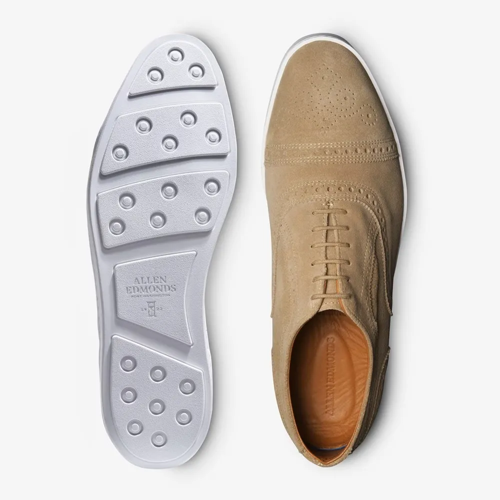Allen Edmonds Strand Wingtip Oxford Men's Size 7 Bone Suede Dress Shoes FZP073