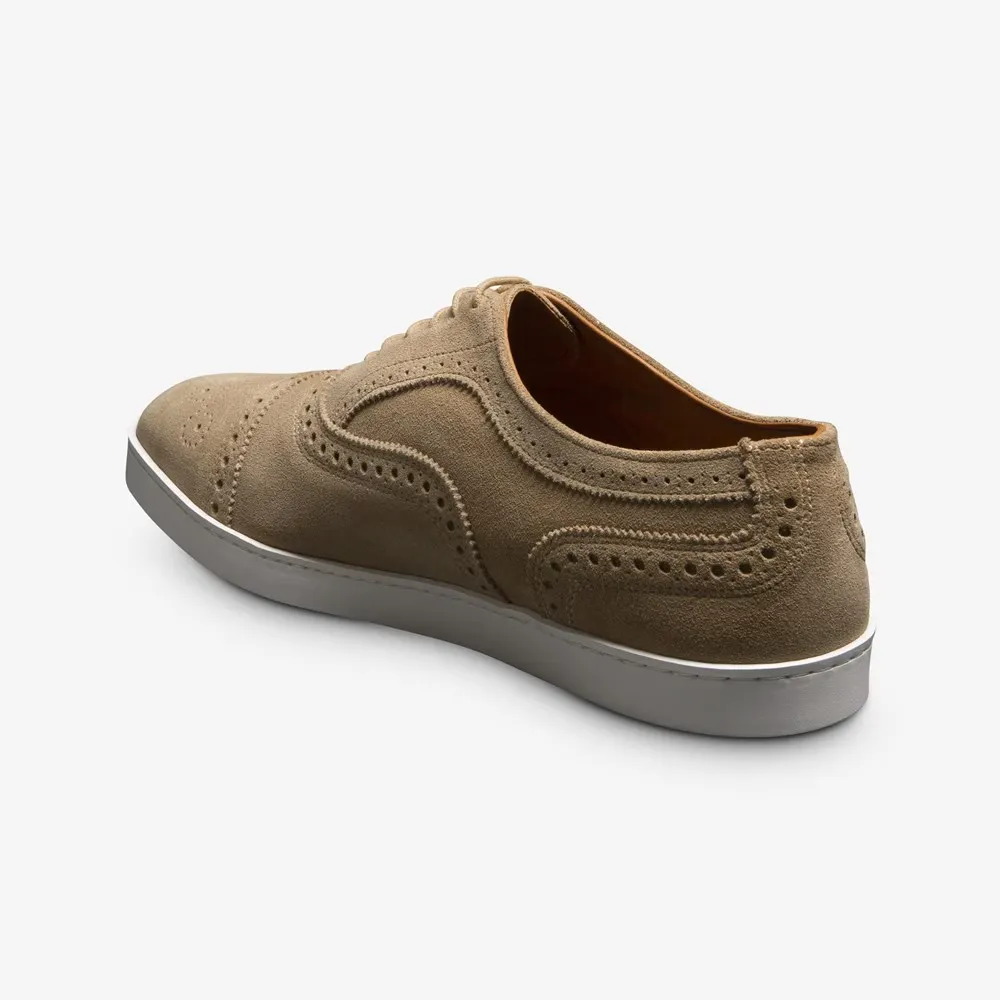 Allen Edmonds Strand Wingtip Oxford Men's Size 7 Bone Suede Dress Shoes FZP073