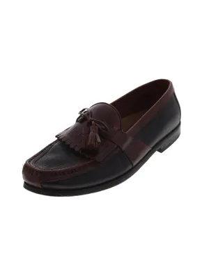 Aragon Mens Leather Kiltie Tassel Loafers