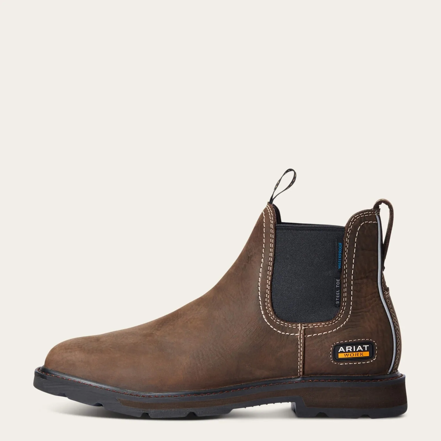 Ariat Men's Groundbreaker H2O 5" Waterproof EH Steel Toe Chelsea Boot