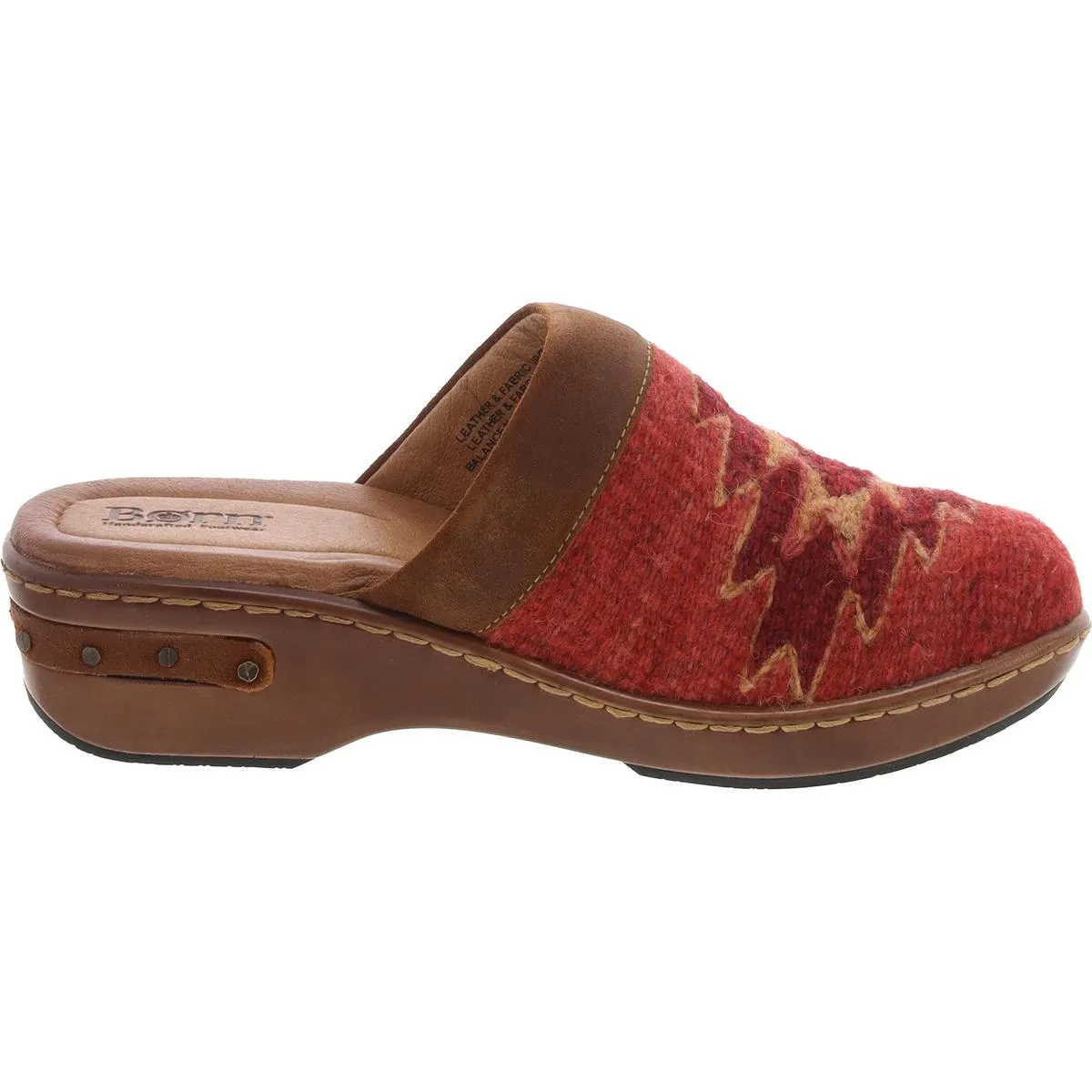 BANDY Womens Printed Leather Clogs
