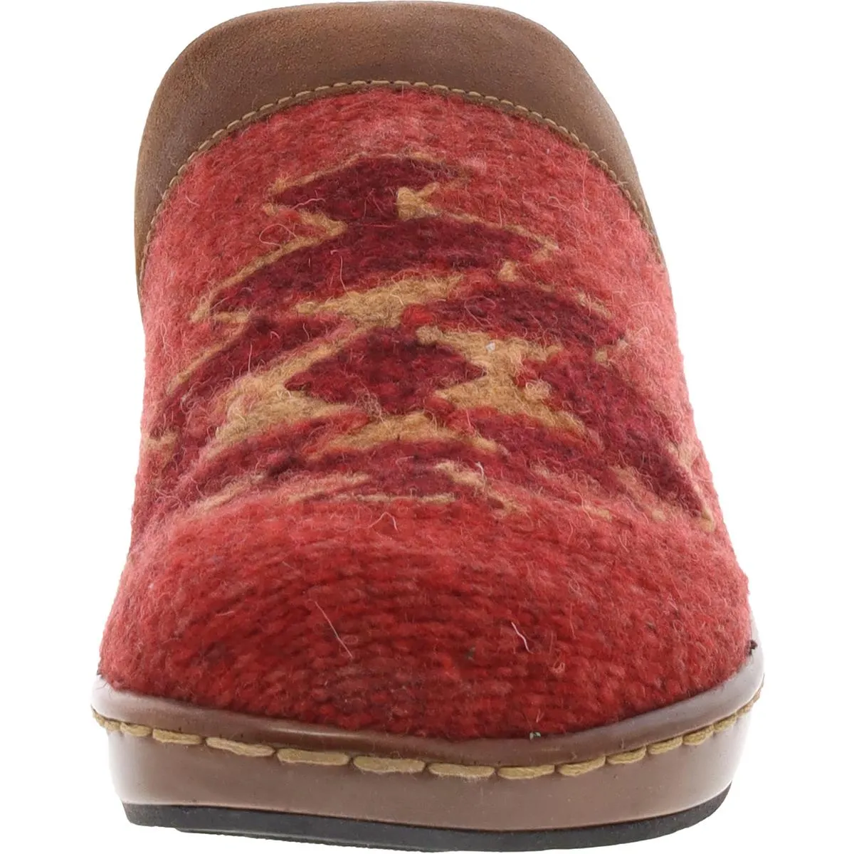 BANDY Womens Printed Leather Clogs