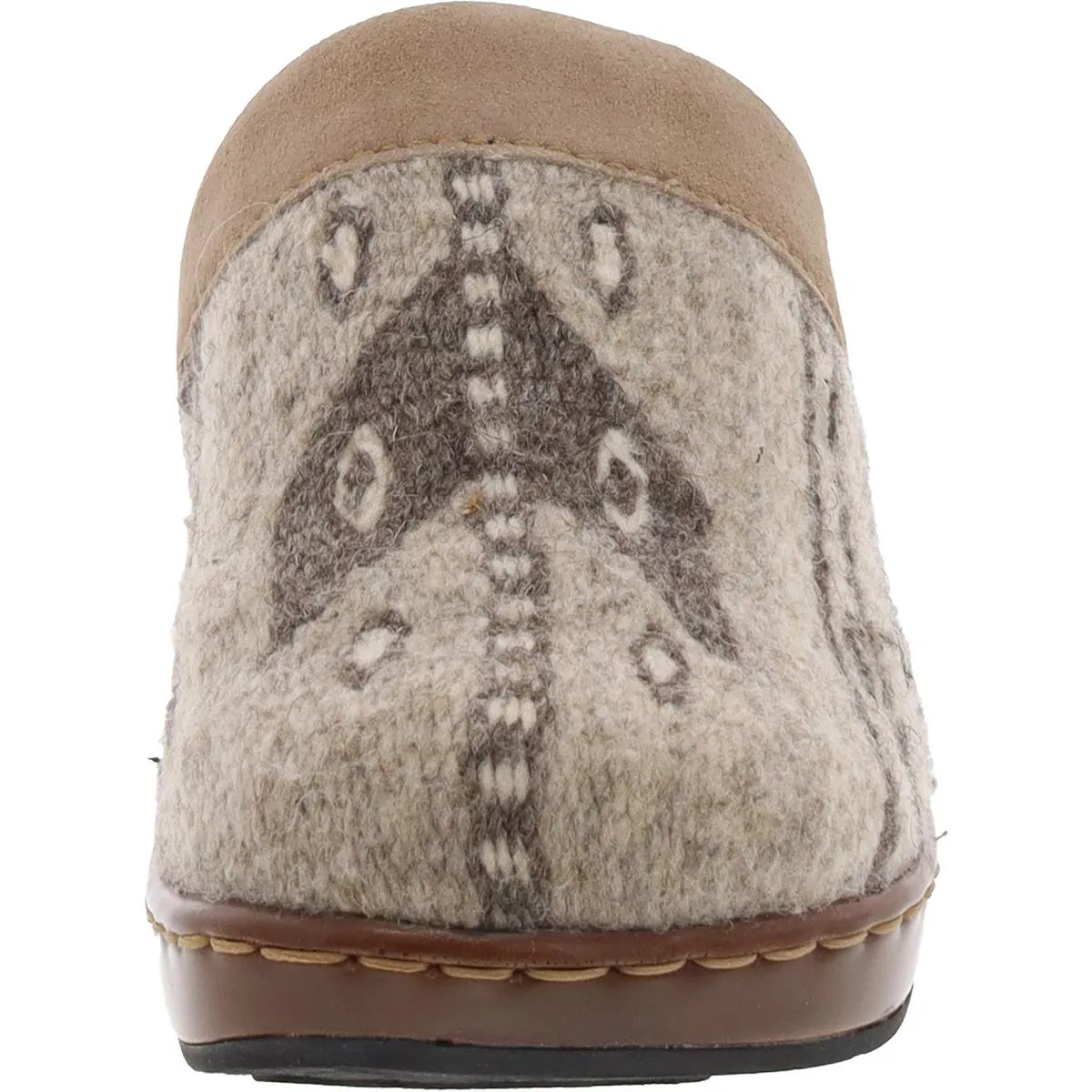 BANDY Womens Printed Leather Clogs