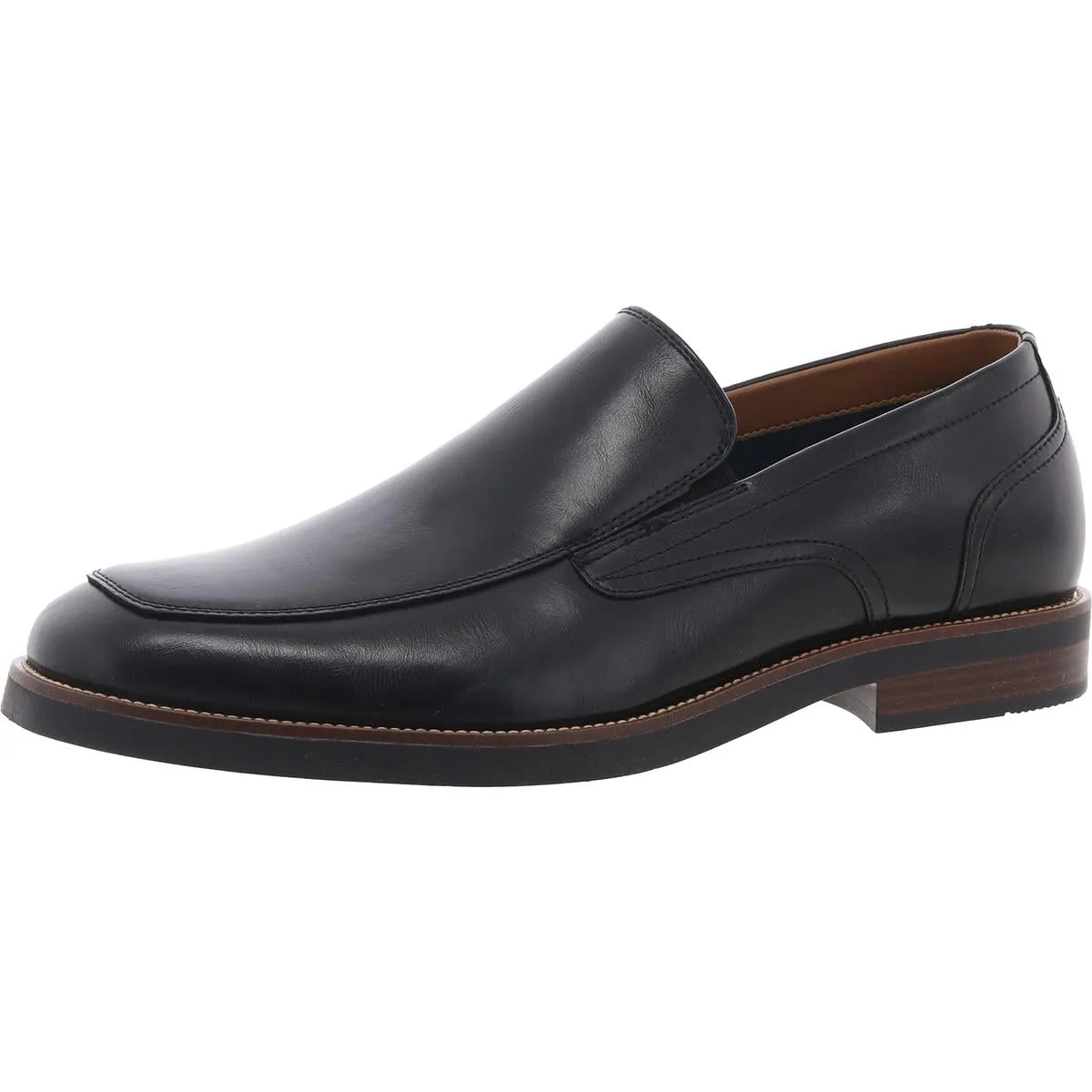 Banner Mens Solid Faux Leather Loafers