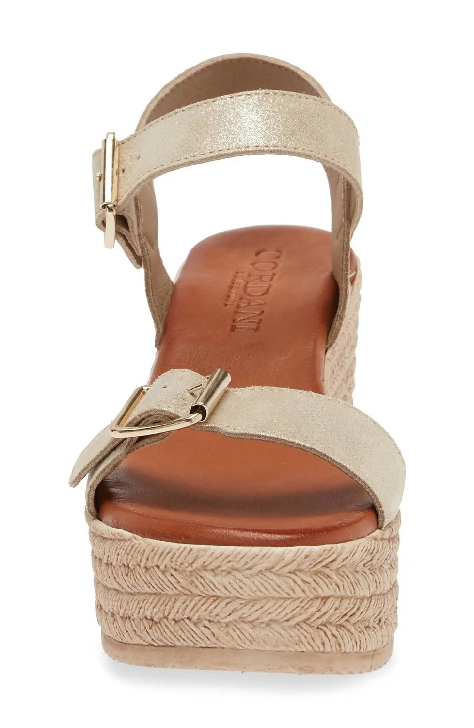 Betsy Wedge Sandal In Soft Gold