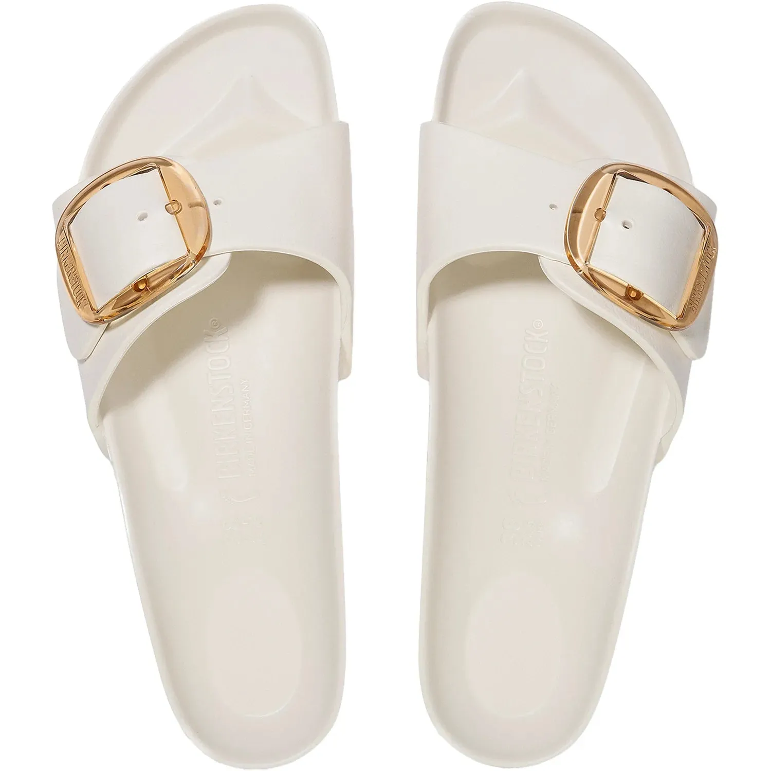 Birkenstock Women's Madrid Big Buckle EVA Sandal in Eggshell