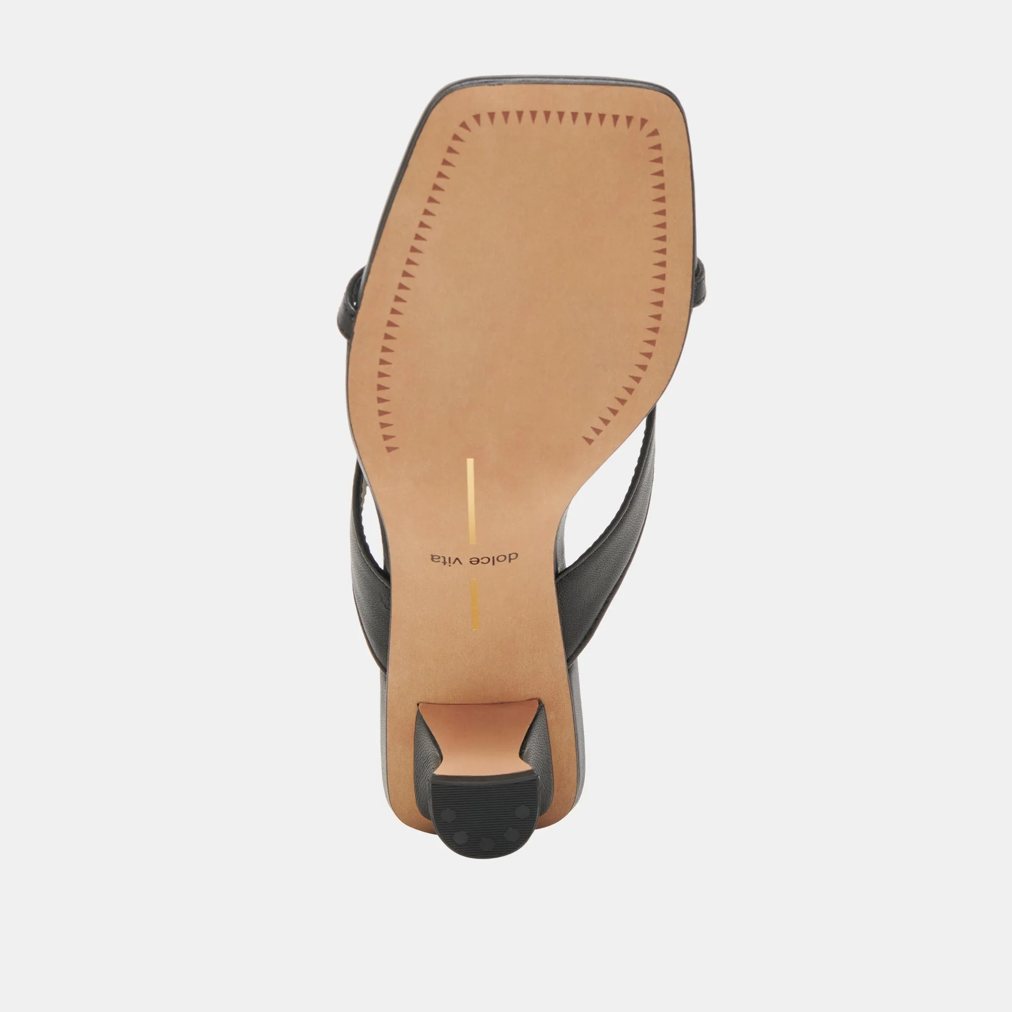 BREVEL WIDE HEELS ONYX LEATHER