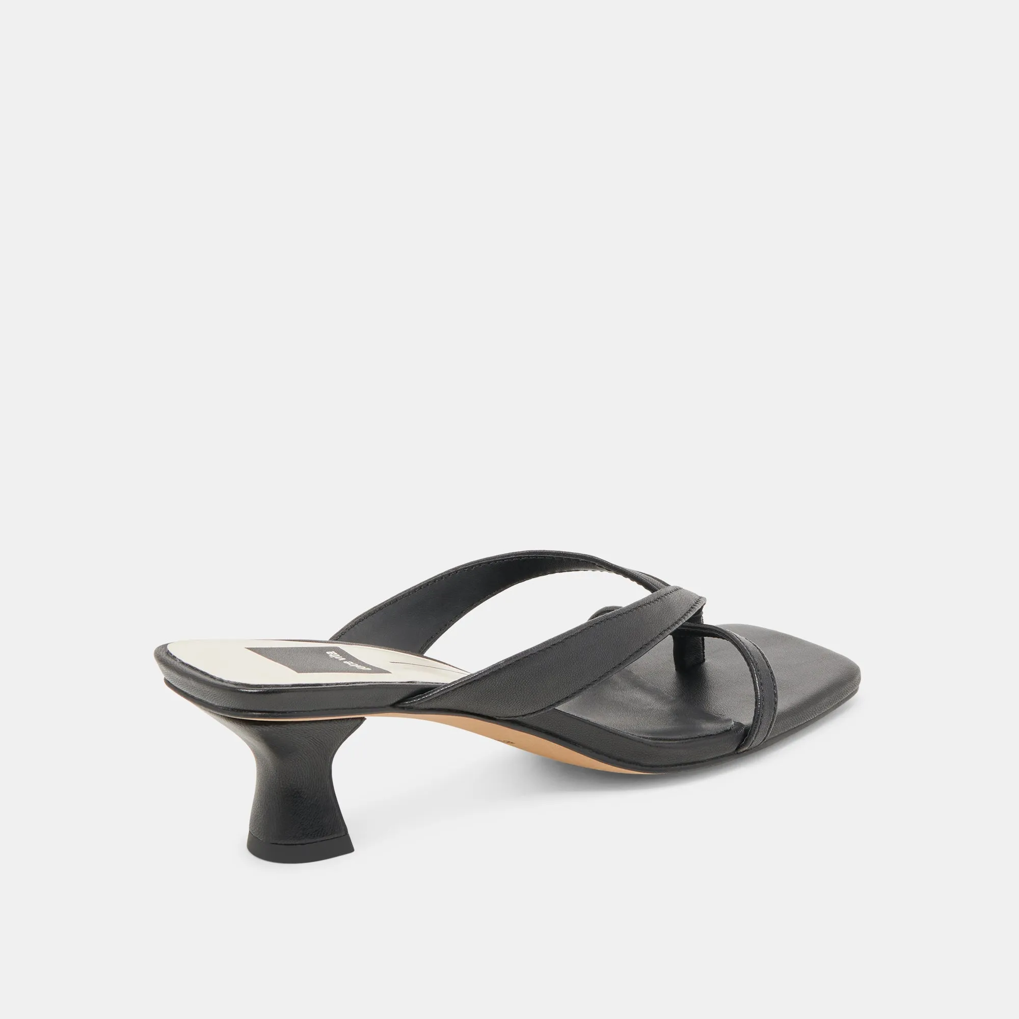BREVEL WIDE HEELS ONYX LEATHER