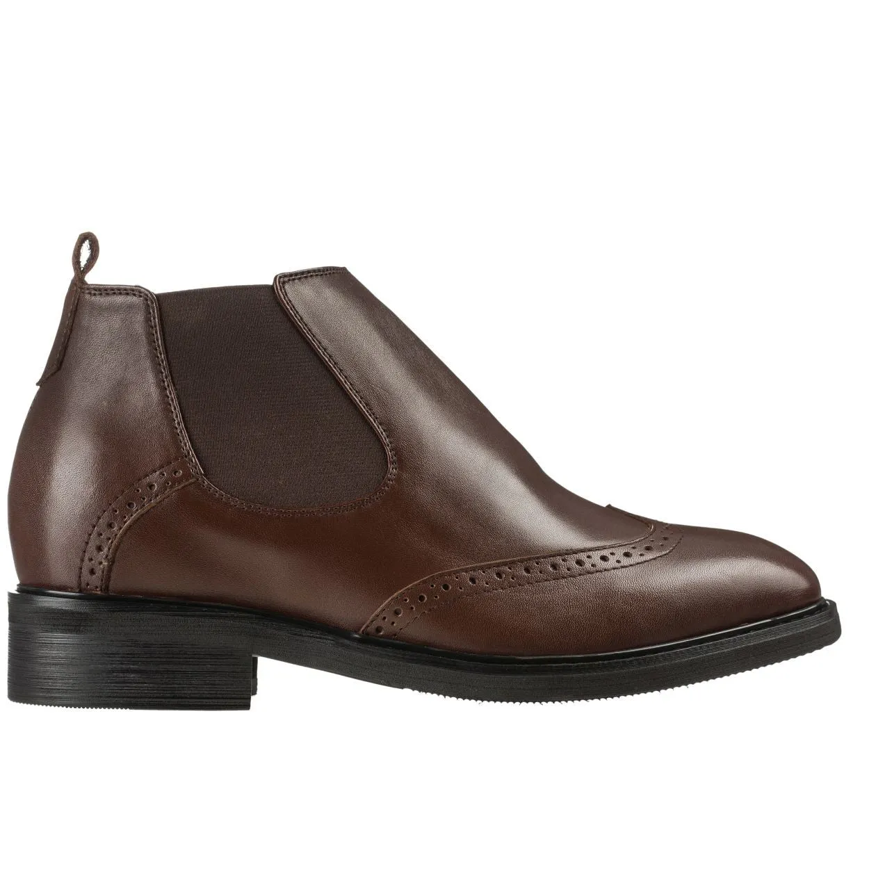 Brown CALDEN Leather Dress Chelsea Boots - Three Inches - K288021