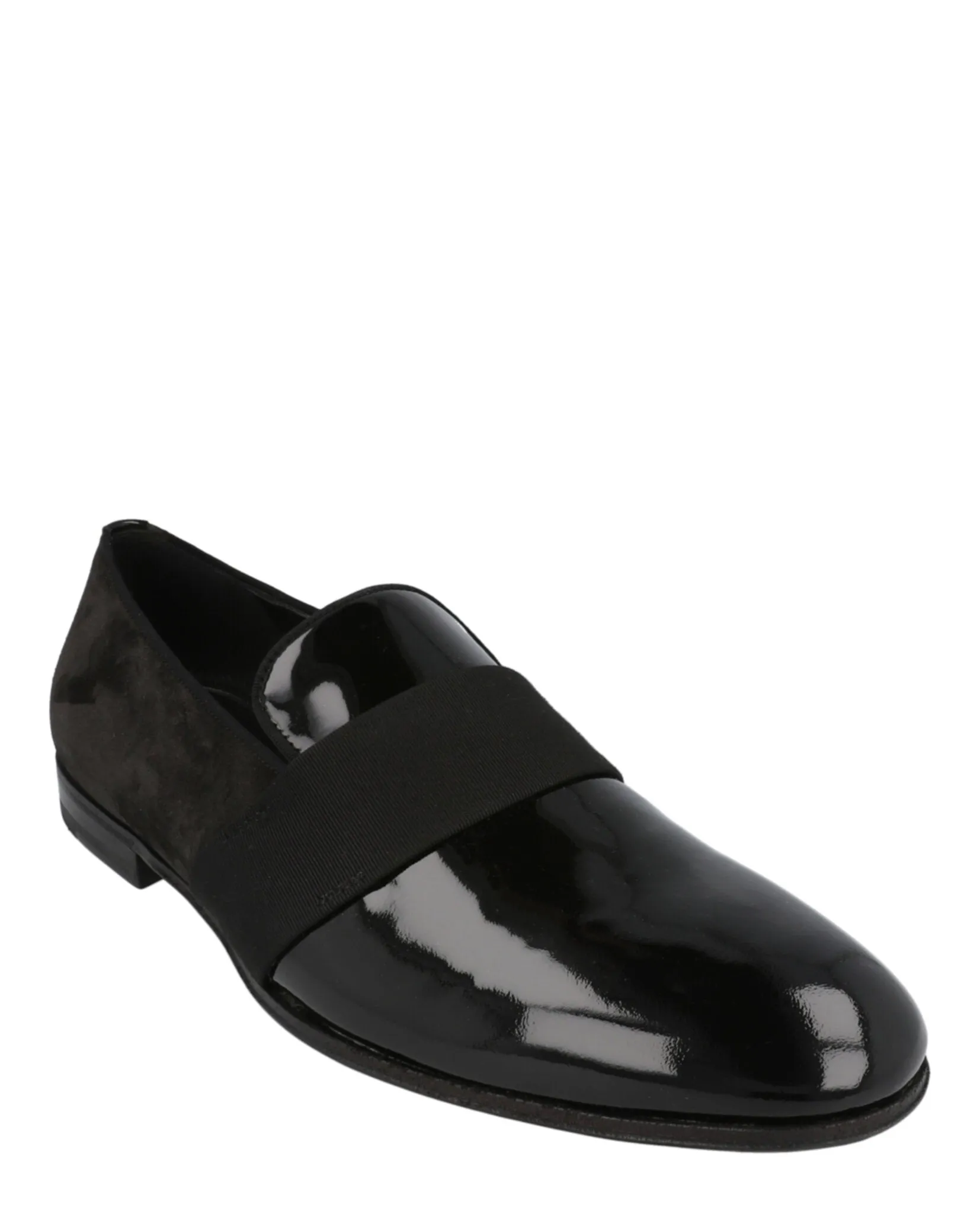 Bryden Suede and Patent-Leather Loafers