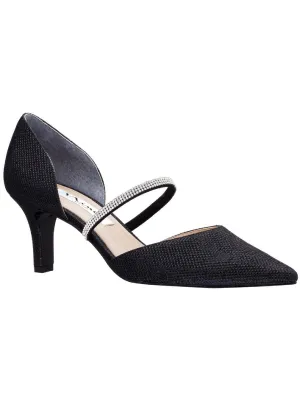Brystol  Womens Rhinestone Covered Heel Dress Pumps