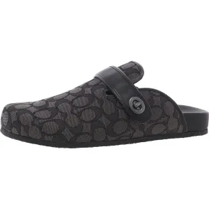 C1321 Mens Monogram Faux Leather Clogs