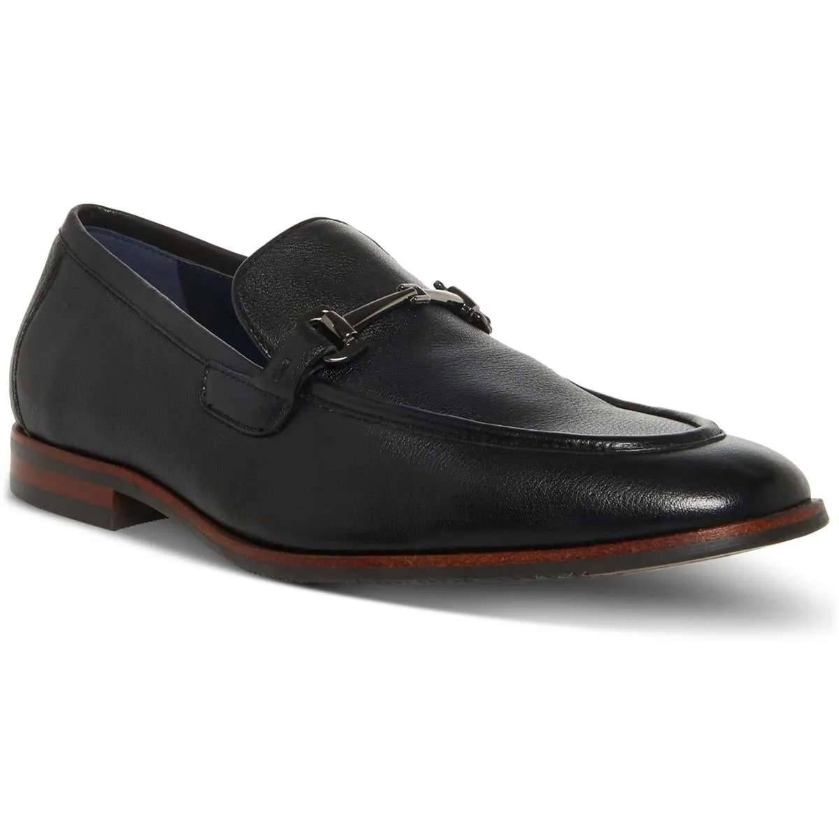 Caspin Mens Leather Round Toe Loafers