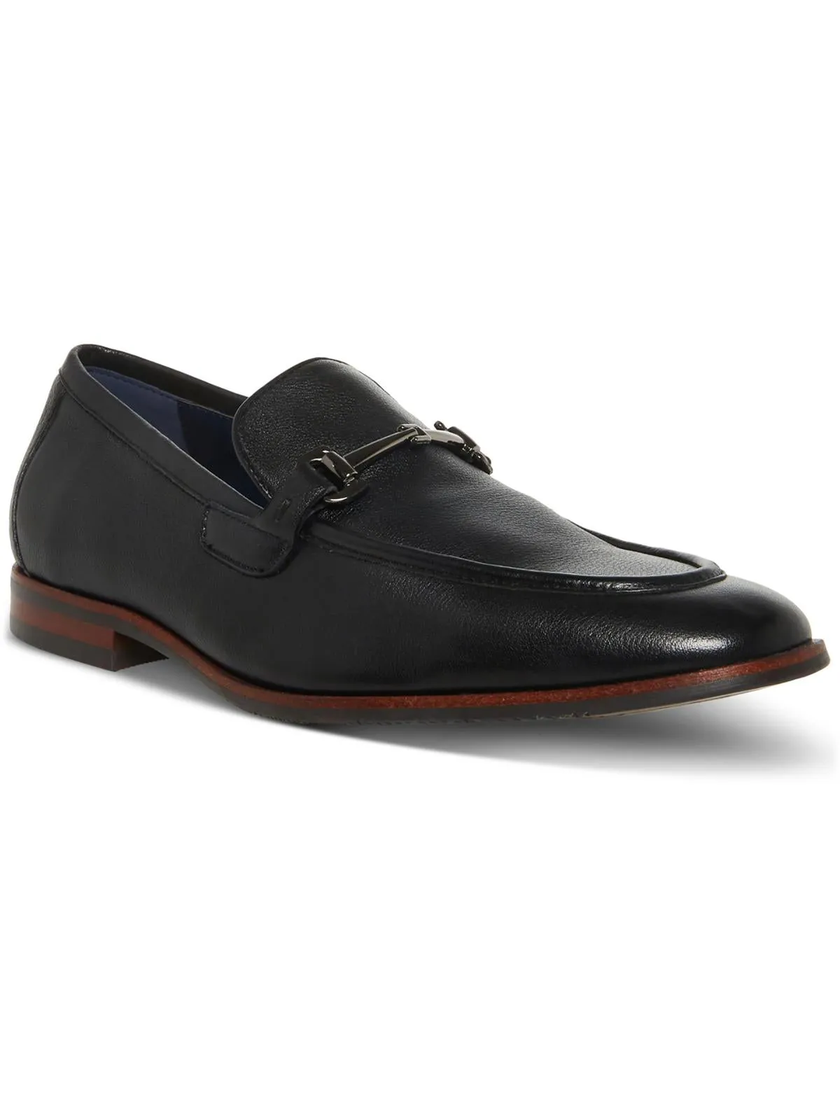 Caspin Mens Leather Round Toe Loafers