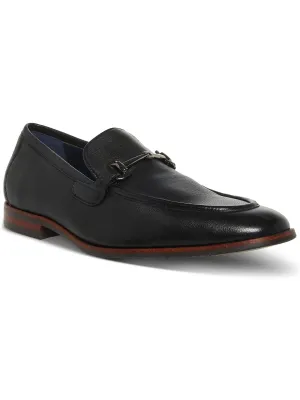 Caspin Mens Leather Round Toe Loafers