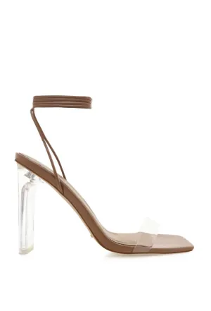 Cera Clear Heels In Toffee