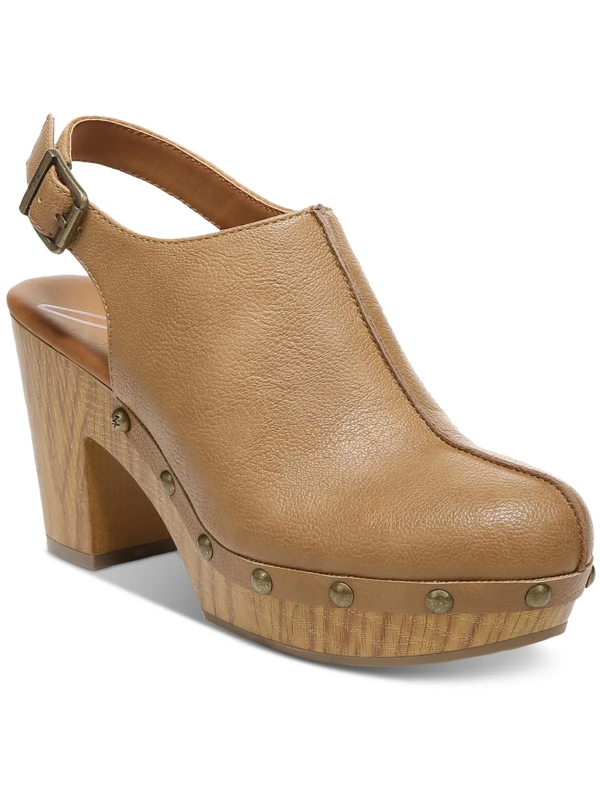 Chessa-Clog Womens Leather Ankle Strap Clogs