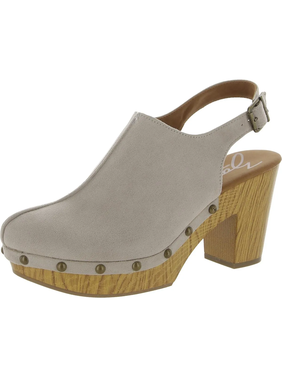 Chessa-Clog Womens Leather Ankle Strap Clogs