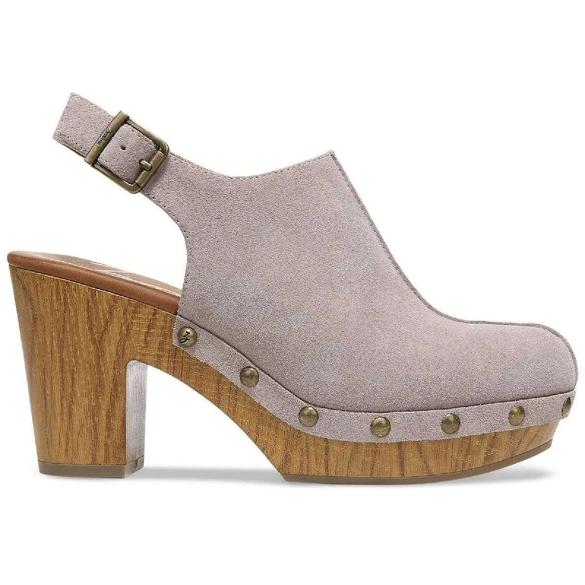 Chessa-Clog Womens Leather Ankle Strap Clogs