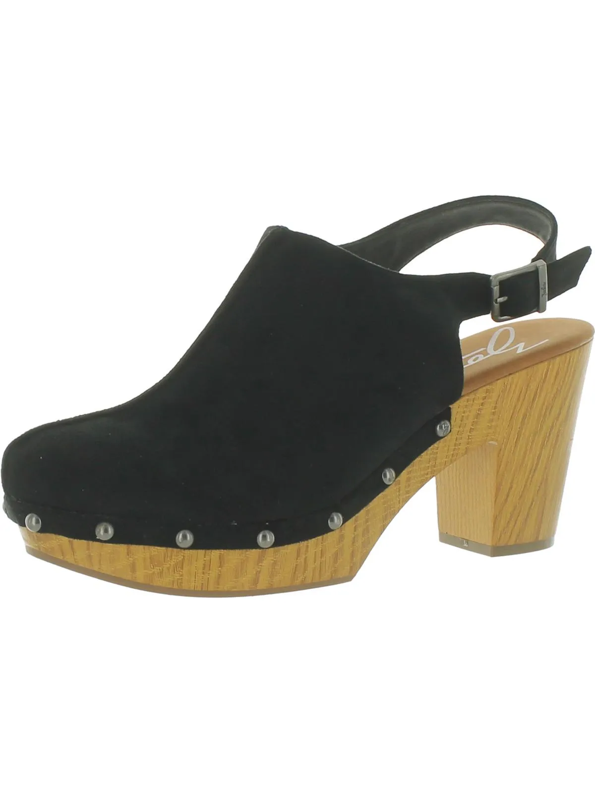 Chessa-Clog Womens Leather Ankle Strap Clogs
