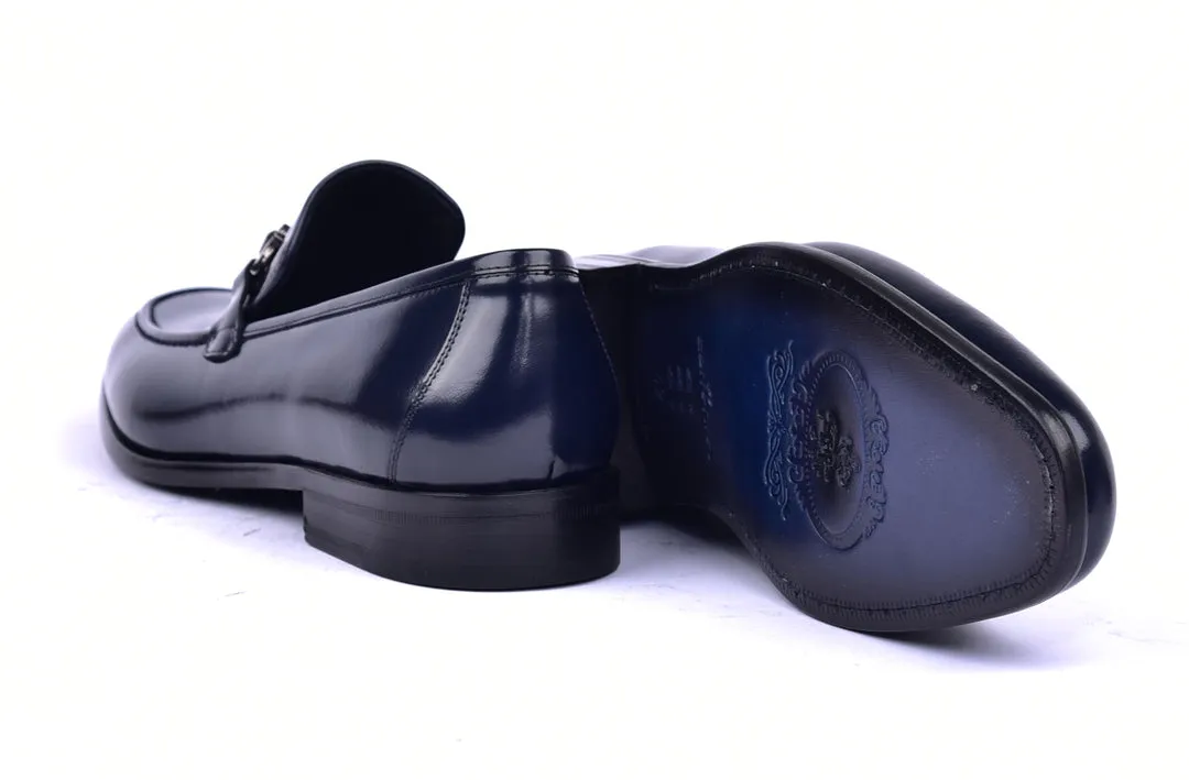 Corrente 6415 Calfskin slip-on Loafer  - Navy