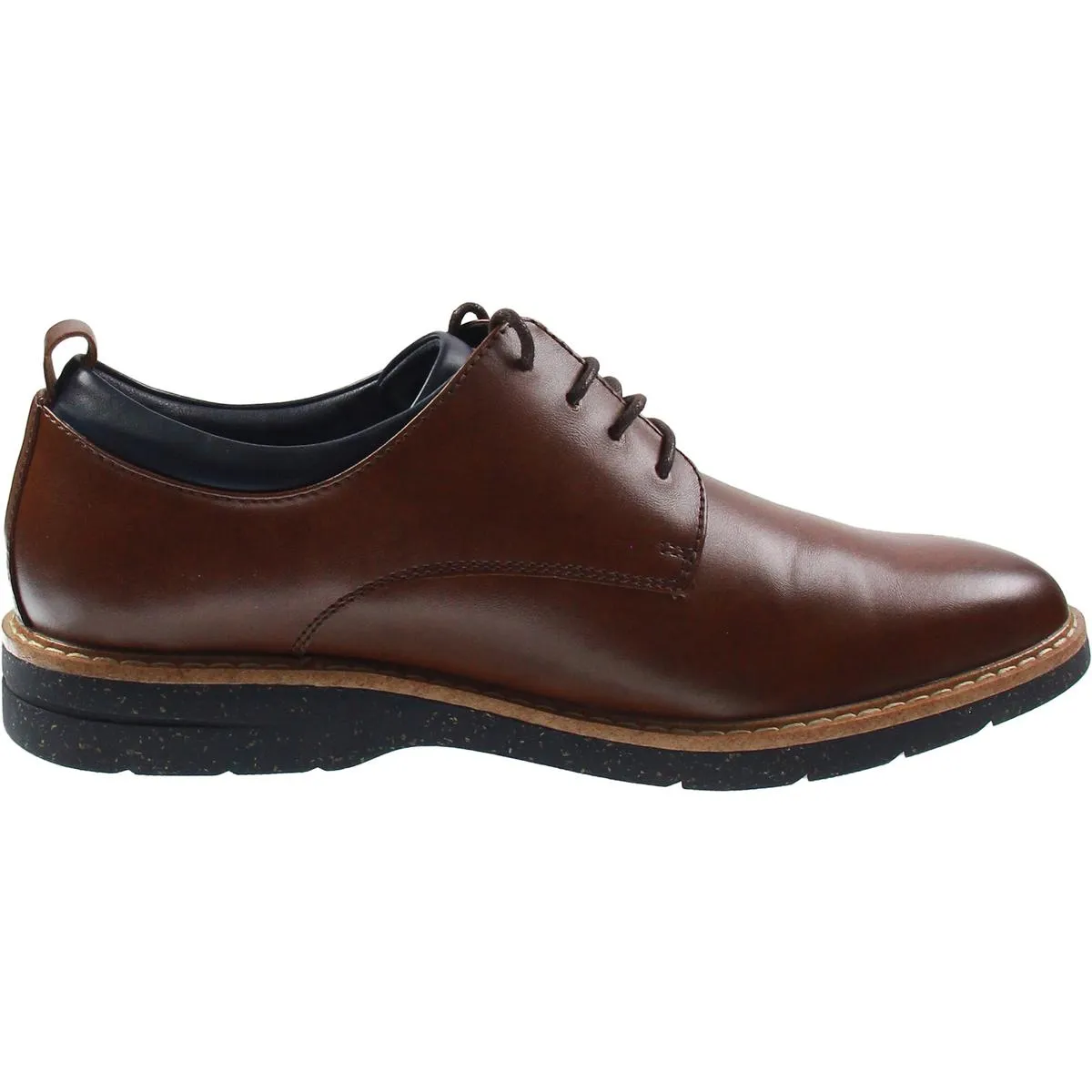 Damick Mens Padded Insole Faux Leather Oxfords