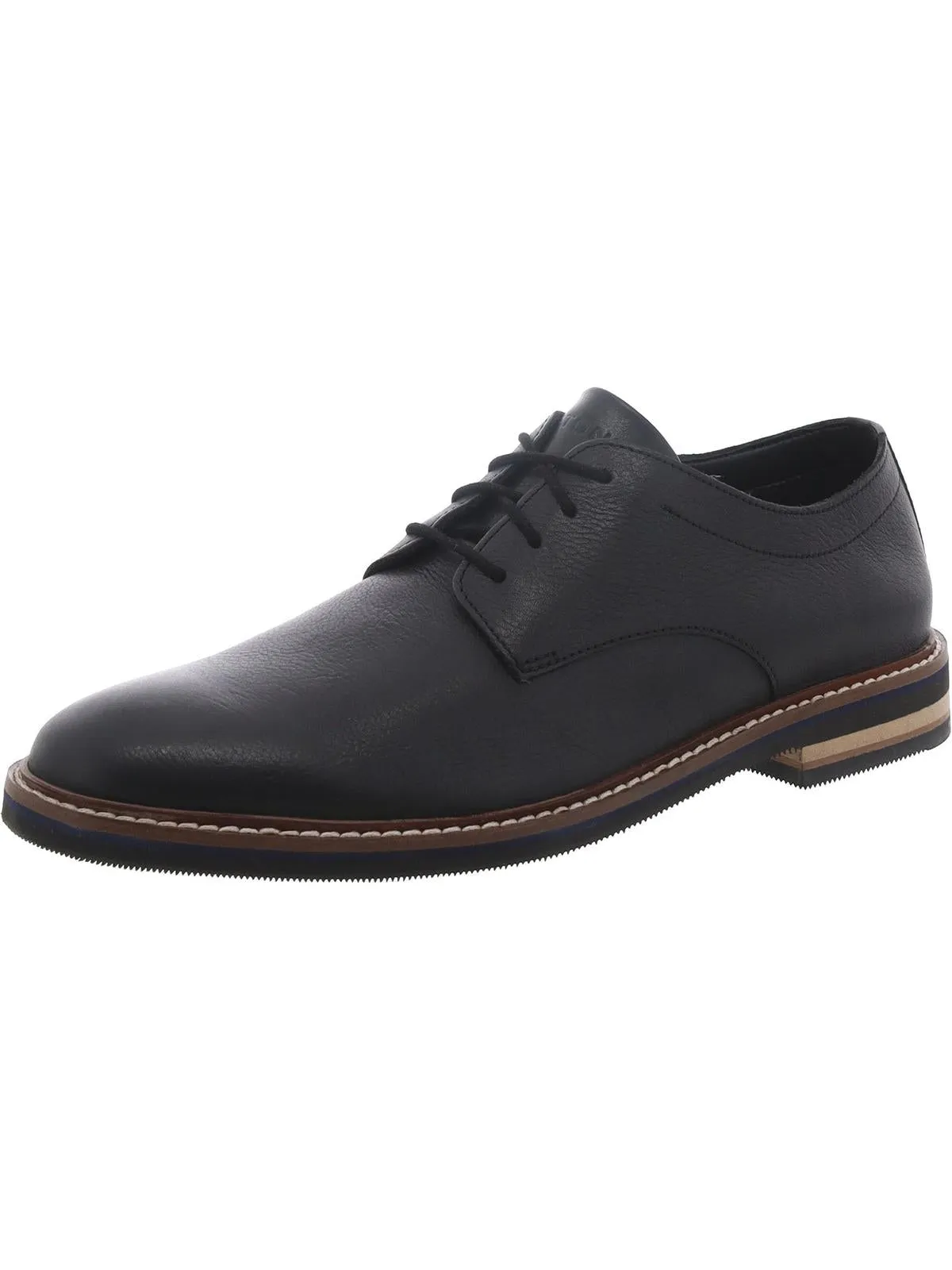 Dezmin Plain Mens Leather Lace Up Derby Shoes