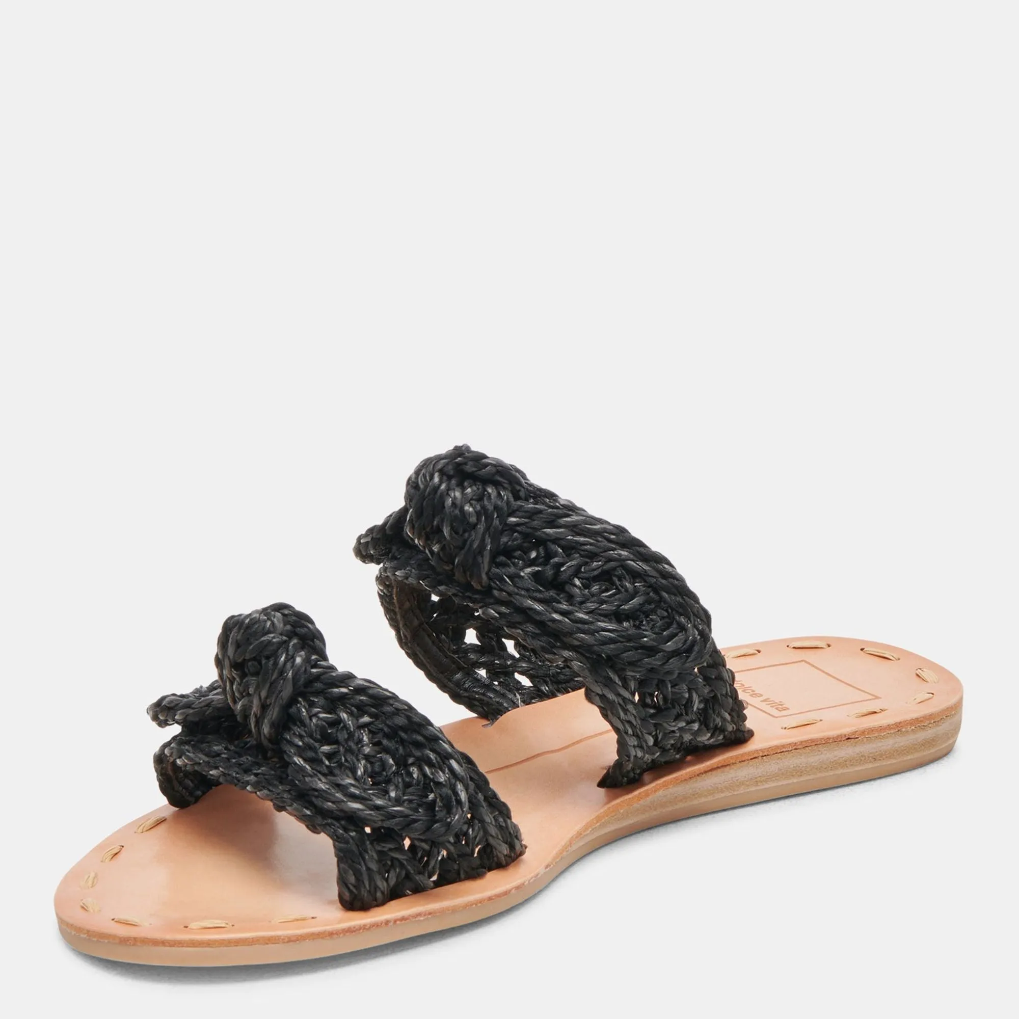 Dinah Wide Sandals Onyx Raffia