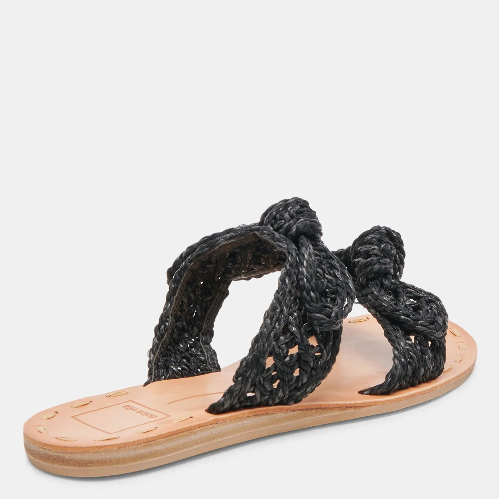 Dinah Wide Sandals Onyx Raffia