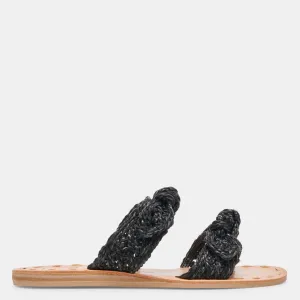 Dinah Wide Sandals Onyx Raffia