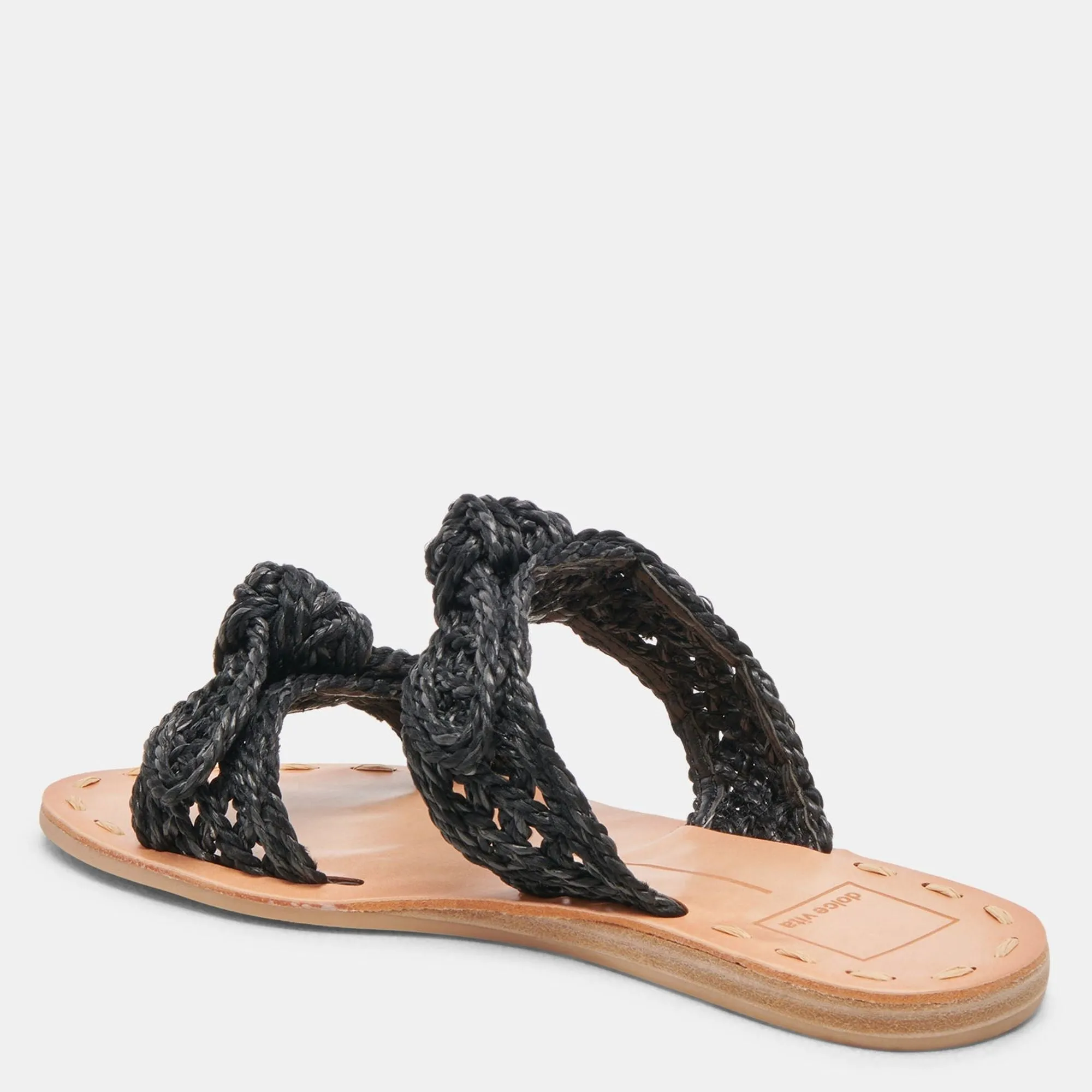 Dinah Wide Sandals Onyx Raffia