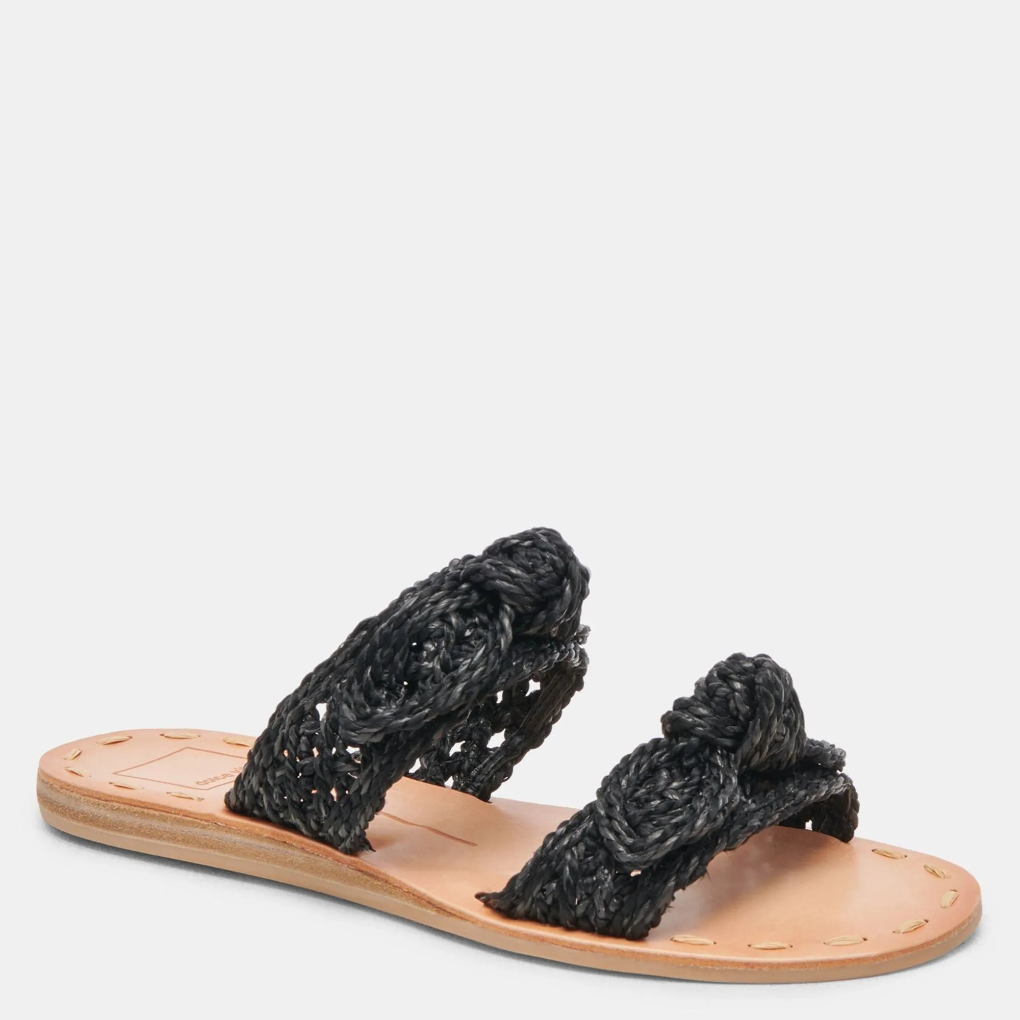 Dinah Wide Sandals Onyx Raffia
