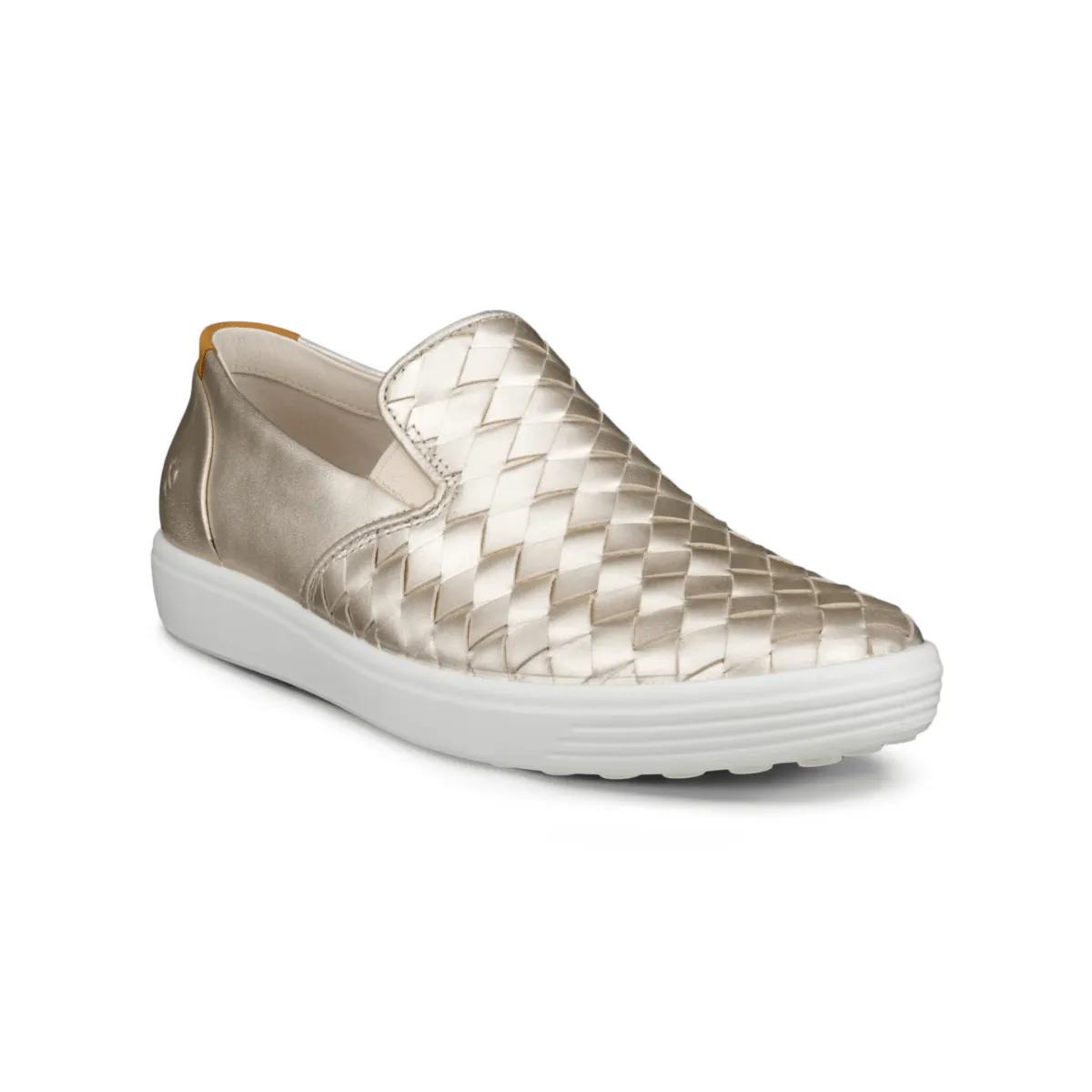 Ecco Women's Soft 7 Slip-On Woven Gold