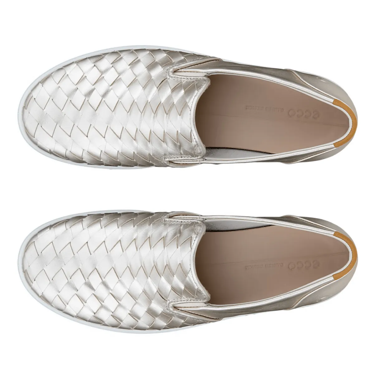 Ecco Women's Soft 7 Slip-On Woven Gold