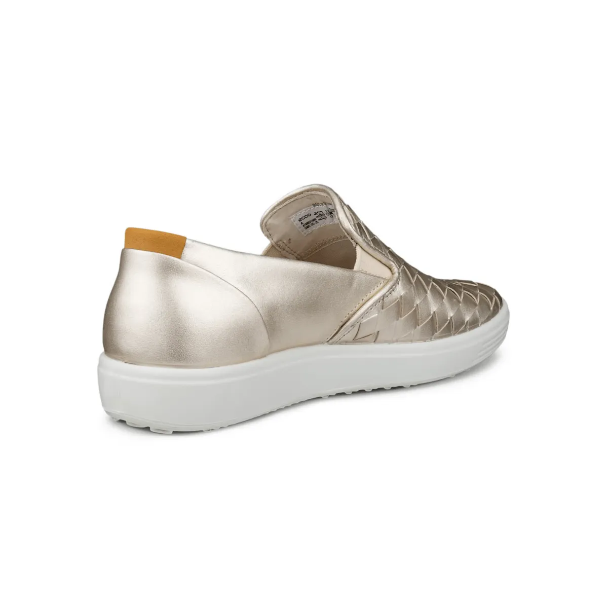 Ecco Women's Soft 7 Slip-On Woven Gold