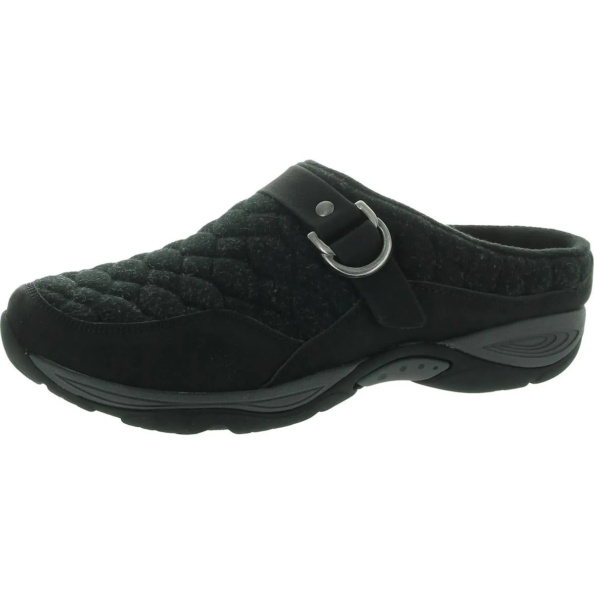 Enza Womens Buckle Quilted Clogs