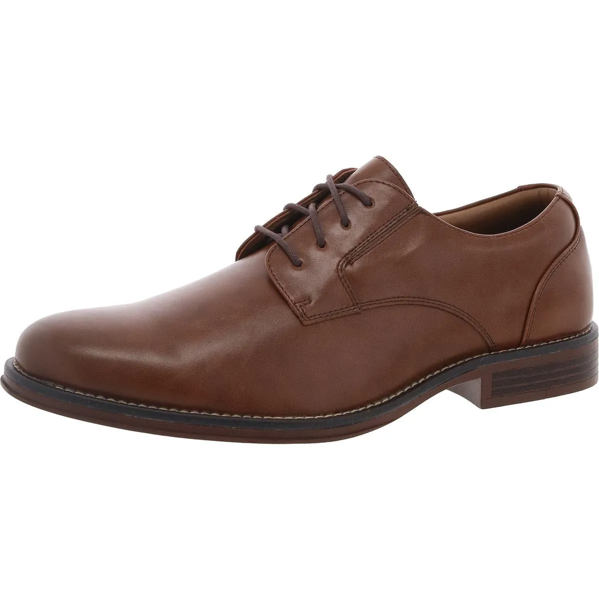 Fairway Mens Lace-Up Faux Leather Oxfords