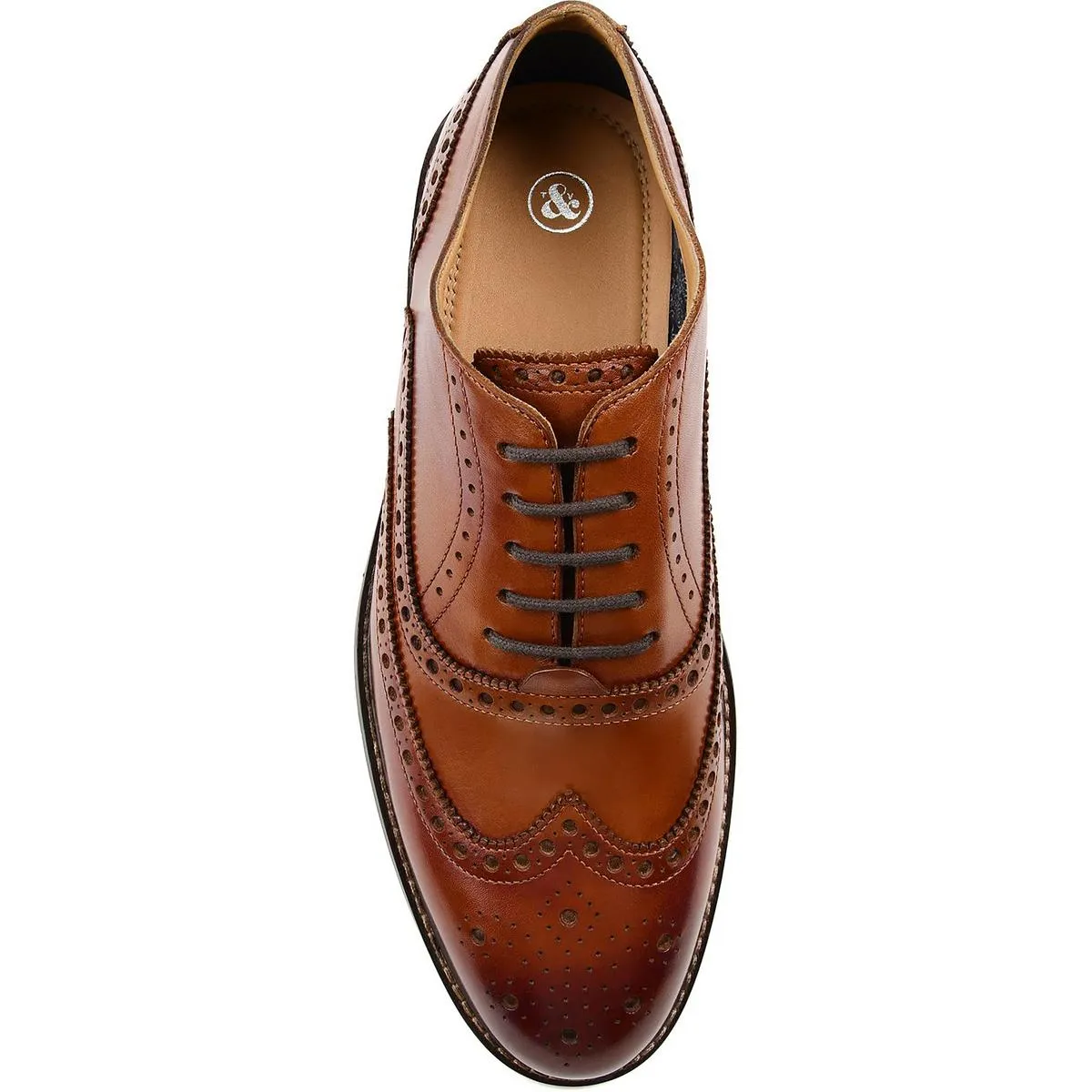 Franklin Mens Leather Perforated Oxfords