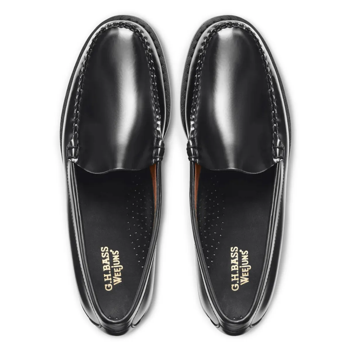 G.H. Bass Men's Larson Venetian WeeJuns Black Leather