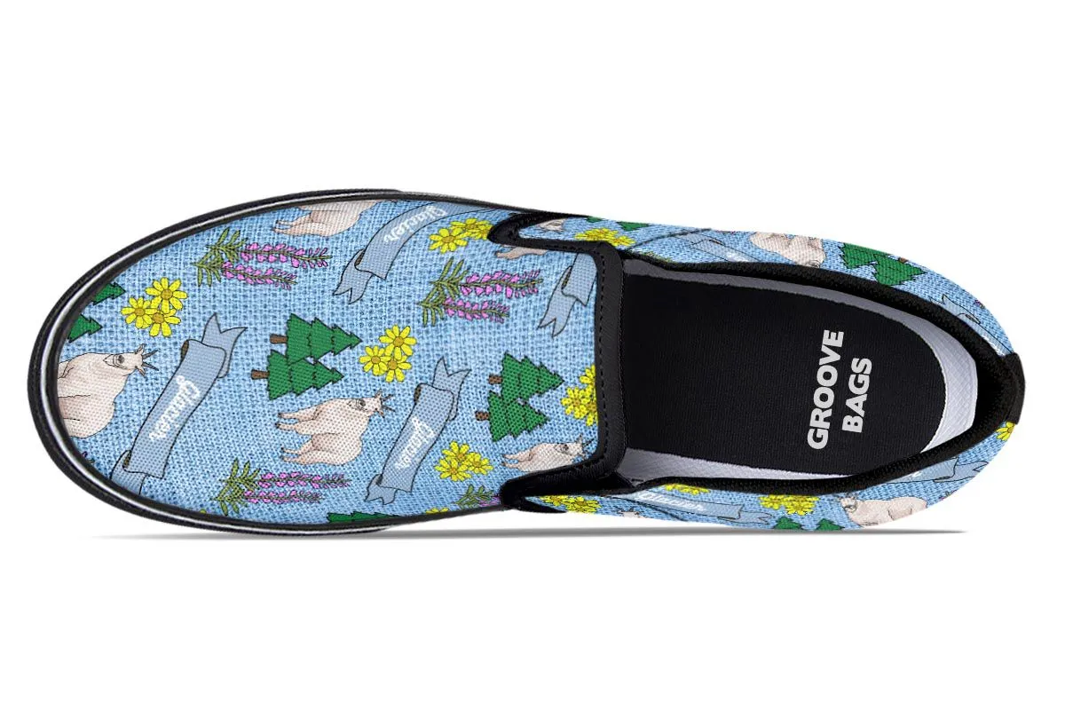 Glacier Pattern Slip-On Shoes