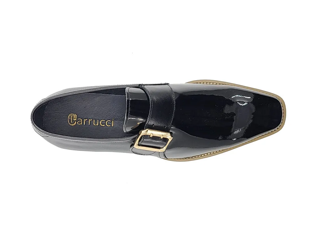 Gorgeous Patent Leather Slip on Monkstrap - Black