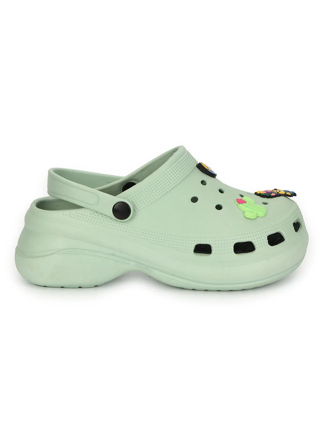 Green Stylish Slip-On Clogs For Women (TC-LCLOG5-GRN)