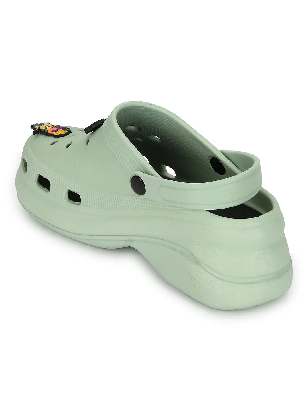 Green Stylish Slip-On Clogs For Women (TC-LCLOG5-GRN)