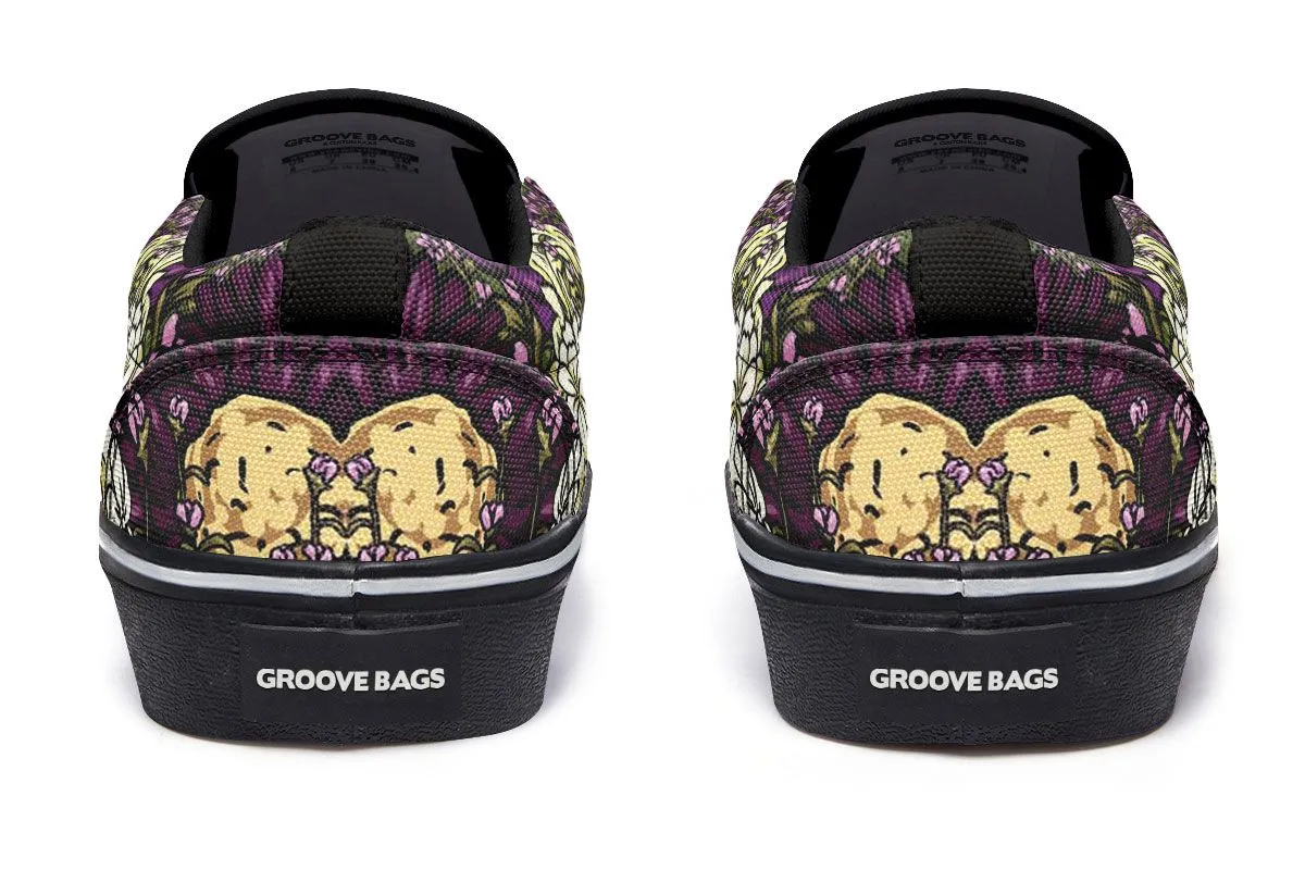 Illustrated Border Collie Slip-On Shoes
